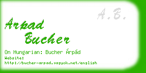 arpad bucher business card